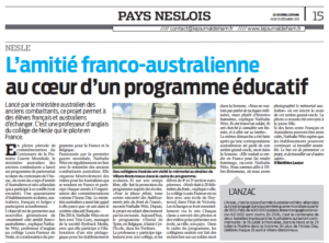 article centenaire ANZAC